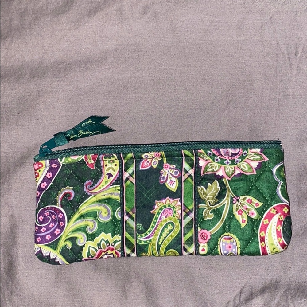 Vera Bradley Green Paisley pouch